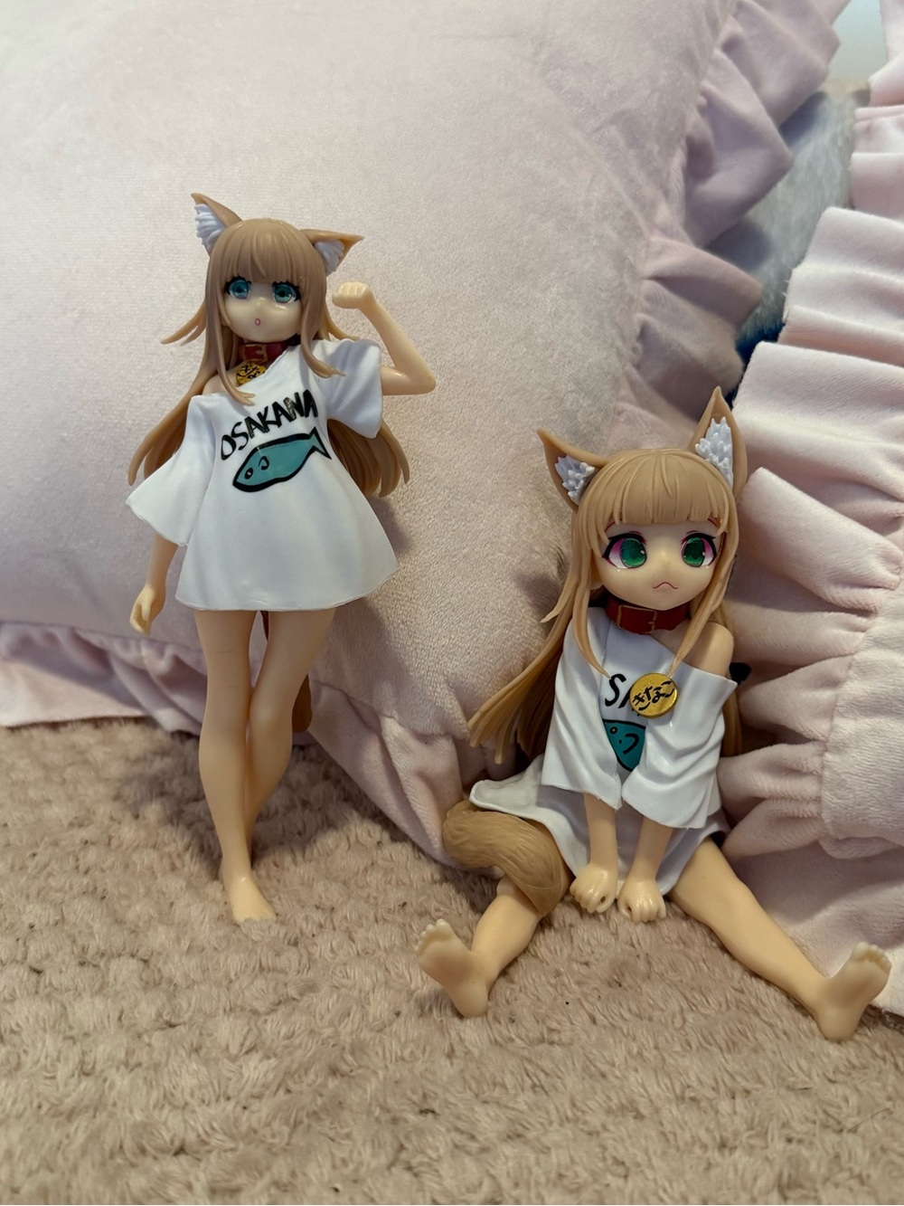 Kinako anime figures from the "My Cat is a Kawaii Girl" series